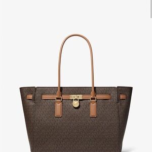 MICHAEL Michael Kors Dark Brown Tote with Tan Accents